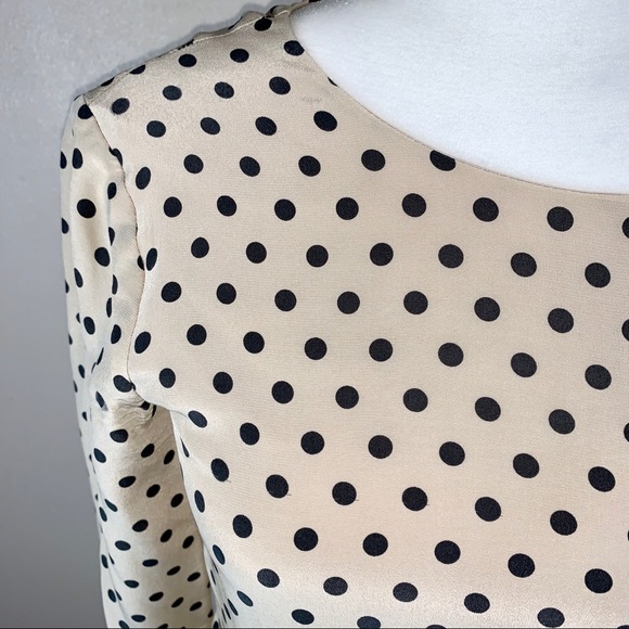 SOLD! Madewell Silk Polka Dot Swing Tee Dress - Picture 5 of 8